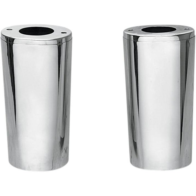 Drag Specialties DS-222898 Smooth Fork Slider Covers - Chrome - Stock Length