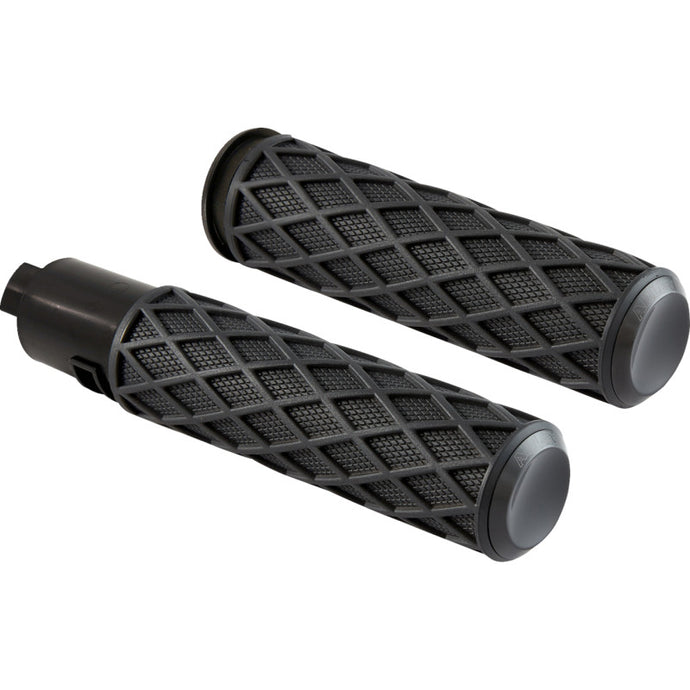 Arlen Ness 500-058 Diamond Grips - Black Anodized