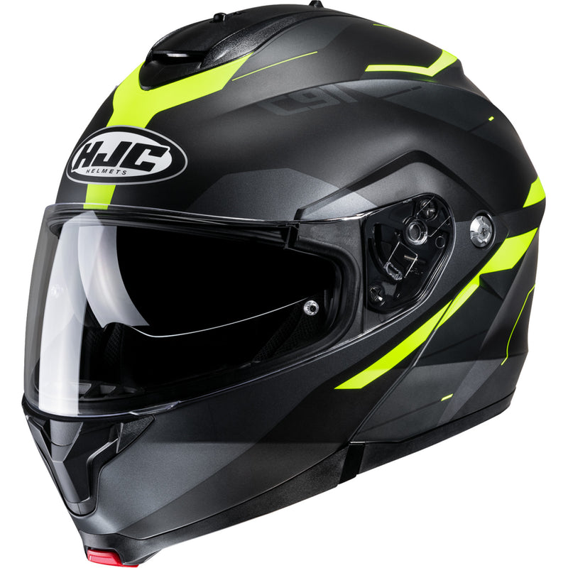 Load image into Gallery viewer, Hjc C91 Karan Helmet (X-Small, Semi-Flat Hi-Viz Yellow (MC-3HSF))

