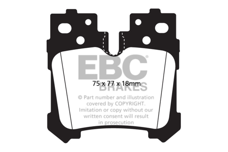 Load image into Gallery viewer, Ebc DP41812R EBC Yellowstuff Brake Pad Sets
