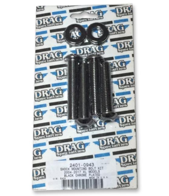 Drag Specialties 2401-0943 Shock Mount Kit for XL Models - Black
