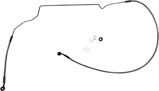 Magnum AS47030 Braided Front Brake Line - Stock - Black Pearl