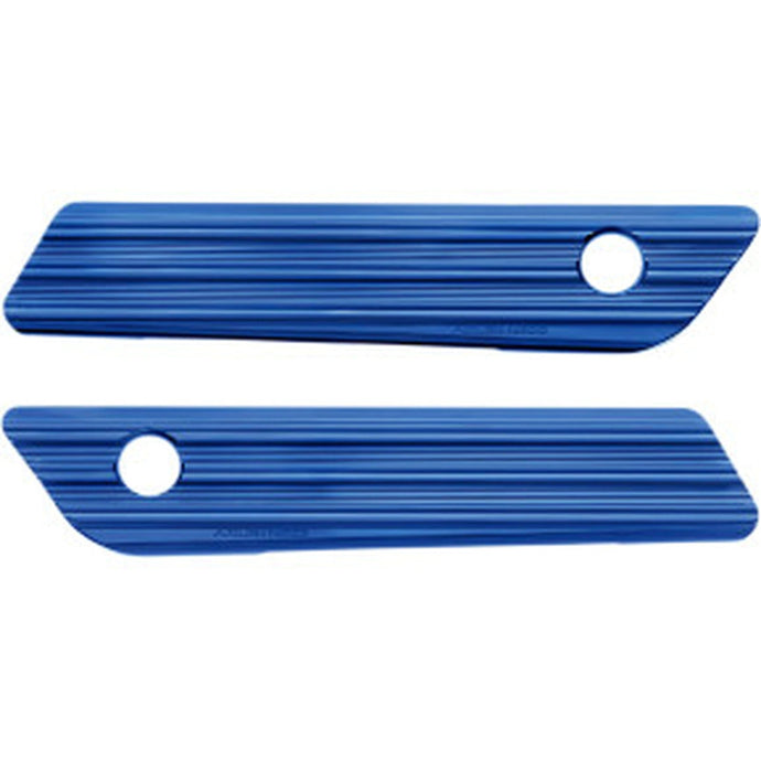 Arlen Ness 03-604 Saddlebag Latch Covers - 10-Gauge - Blue