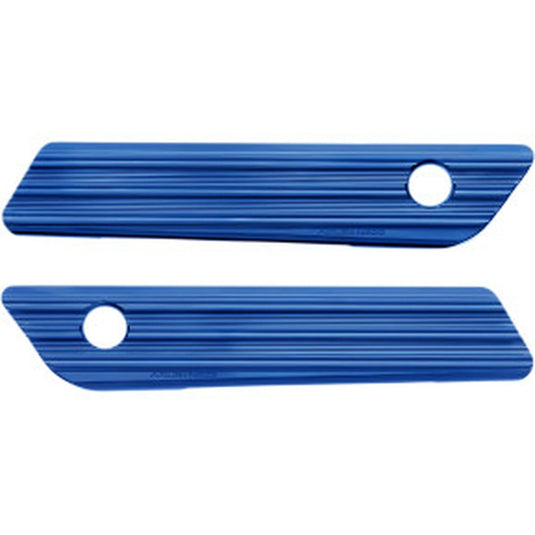 Arlen Ness 03-604 Saddlebag Latch Covers - 10-Gauge - Blue