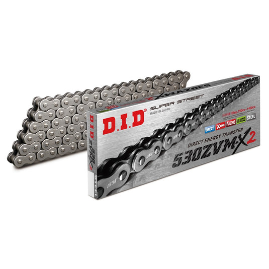 D.I.D 530ZVMX2X120 530 ZVM-X2 Racetrack Chain - 120 Links (Natural)