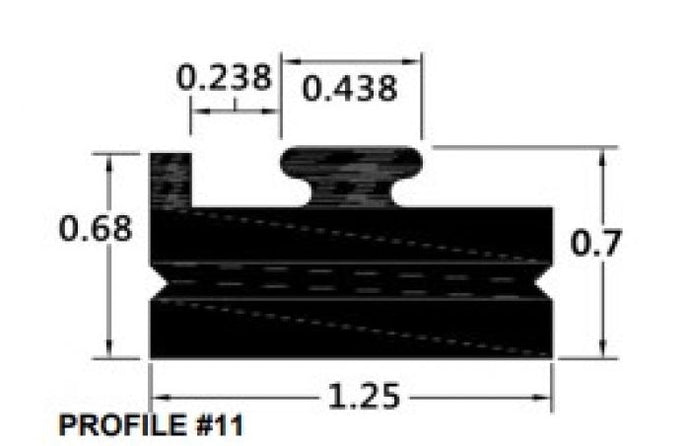 Spi 211-56-80 Slide Profile 11 - Black - 56in.