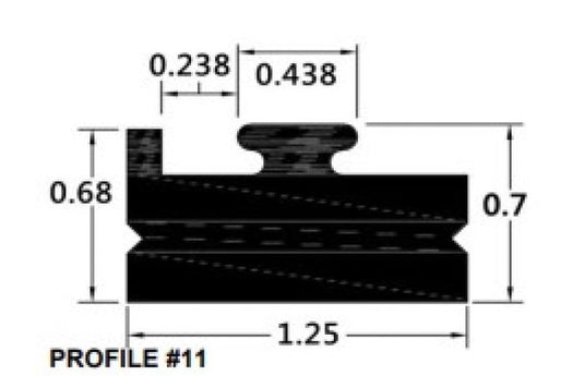 Spi 211-56-80 Slide Profile 11 - Black - 56in.