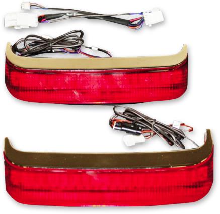Custom Dynamics CD-SB-SS6-CR Saddlebag Lights for H-D OE Saddlebags - Chrome Finish - Red Lens