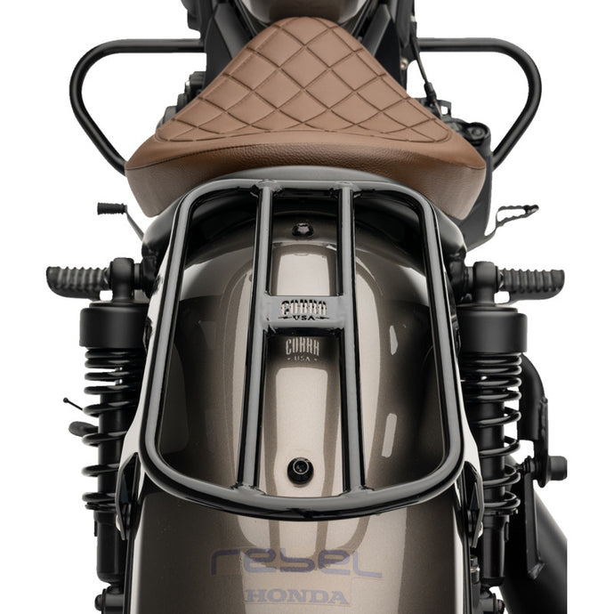 Cobra 02-4108B Solo Luggage Rack - Tube - Black Powdercoat