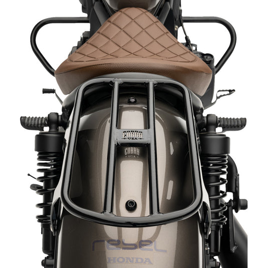 Cobra 02-4108B Solo Luggage Rack - Tube - Black Powdercoat