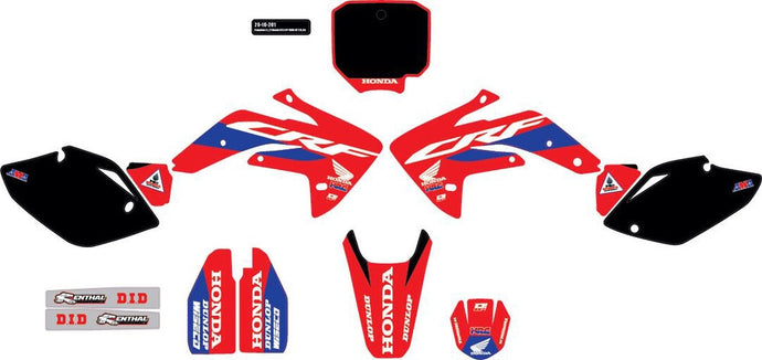 Dcor 20-10-631 HRC Honda Complete Graphics Kit - Black