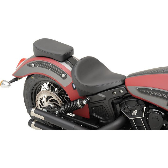 Drag Specialties 0810-1993 Bobber-Style Rear Solo Seat - 11-1/2in L x 8in W - Smooth - Black Solar Reflective Leather