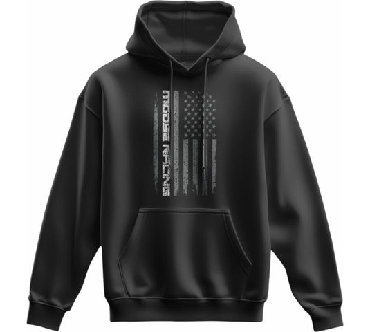 Moose Offroad Stars and Stripes Forever Youth Hoodie (Medium, Black)