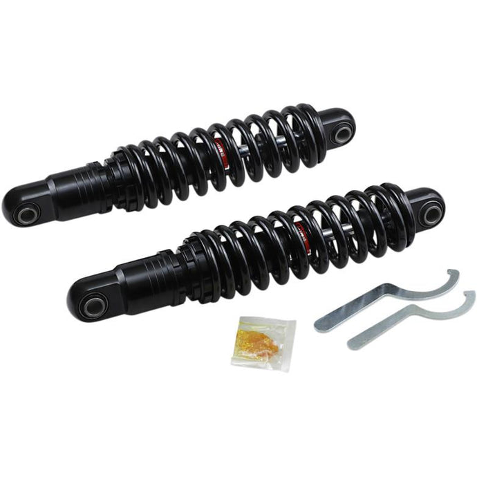 Drag Specialties 1310-1668 Premium Ride-Height Heavy Duty Adjustable Shocks - 13in. - Black