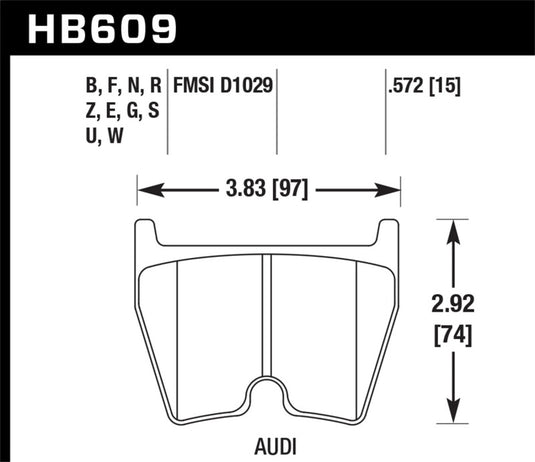 Hawk Performance HB609F.572 HAWK HPS Brake Pad Sets