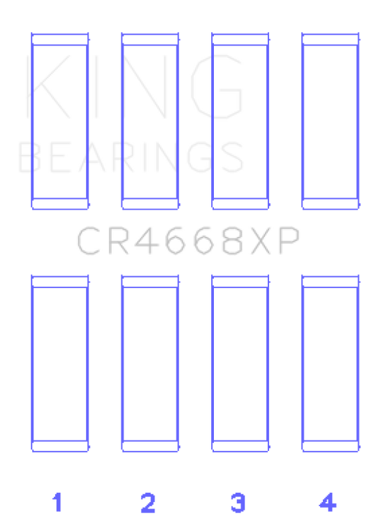 King Engine Bearings CR4668XP KING Connecting Rod Bearings