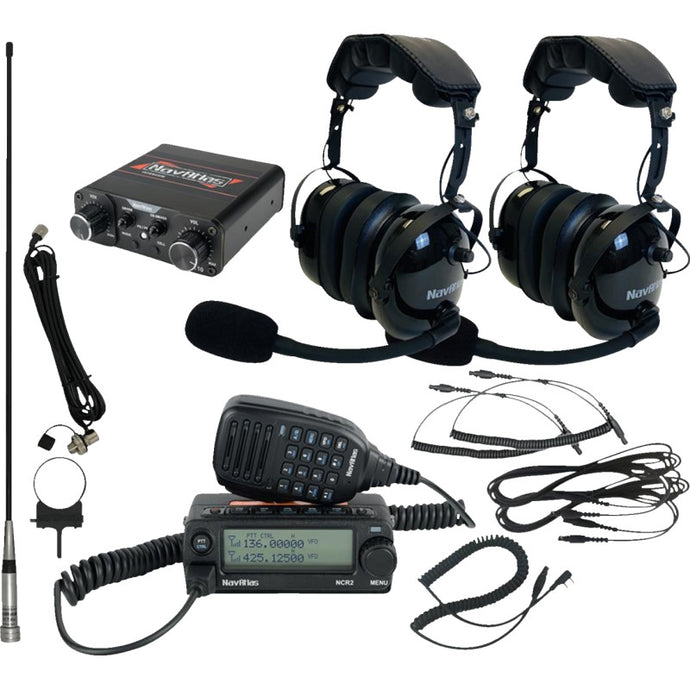 Navatlas NIROHBK2 Compact Kit with Over the Head Headset - Two Premium Headsets - Black