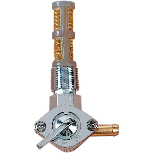 Drag Specialties DS-390217 Petcock  - 90deg. x 5/16in. Rib Spigot - Chrome