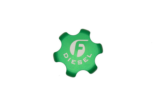 Fleece Performance FPE-FC-1316-GRN FPE Billet Fuel Caps