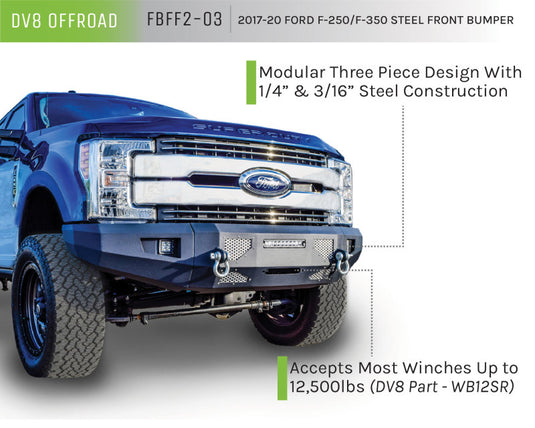 Dv8 Offroad FBFF2-03 DVE Front Bumpers