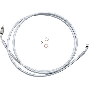 Magnum 31274CVO Sterling Chromite Hydraulic Clutch Line - 74in. - 35deg. Banjo Angle