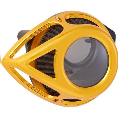 Arlen Ness 18-912 Clear Tear Series Air Cleaner Kit - Gold Anodized
