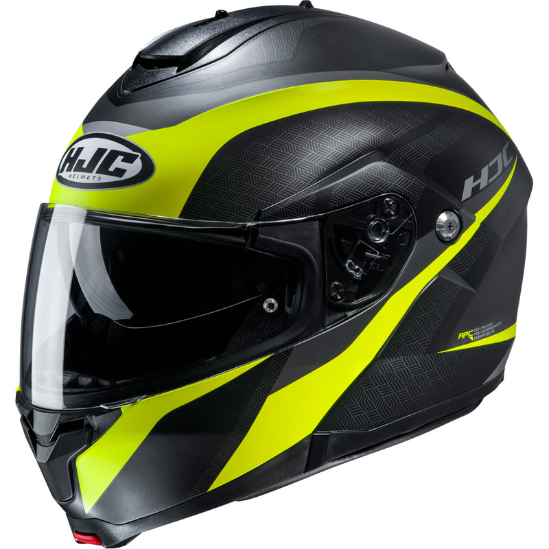 Load image into Gallery viewer, Hjc C91 Taly Snow Helmet with Dual Lens Shield (Large, Semi-Flat Hi-Viz Yellow (MC-3HSF))
