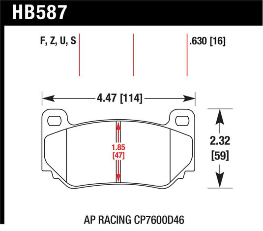 Hawk Performance HB364B.587 HAWK HPS 5.0 Brake Pad Sets