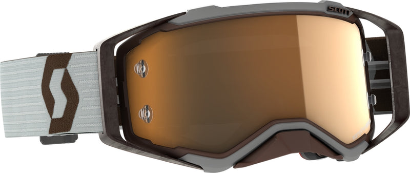 Scott USA Prospect Goggles Gray/Brown / Gold Chrome Amplifier Works Lens Gray