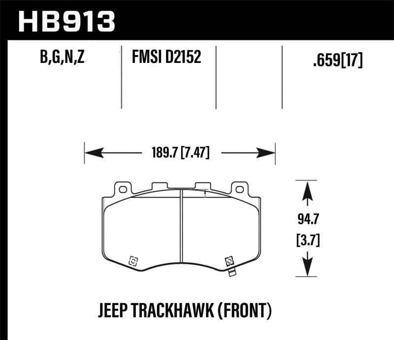Load image into Gallery viewer, Hawk Performance HB913N.659 HAWK HP+ Brake Pad Sets
