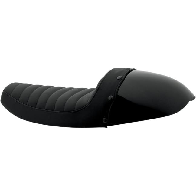 Burly Brand B13-2000 Cafe Solo Seat/Tail Section - Partial Cover - Black