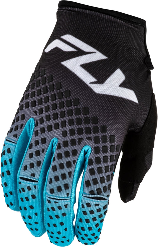 Fly Racing Kinetic Youth Gloves (Medium, Black/Blue/White)