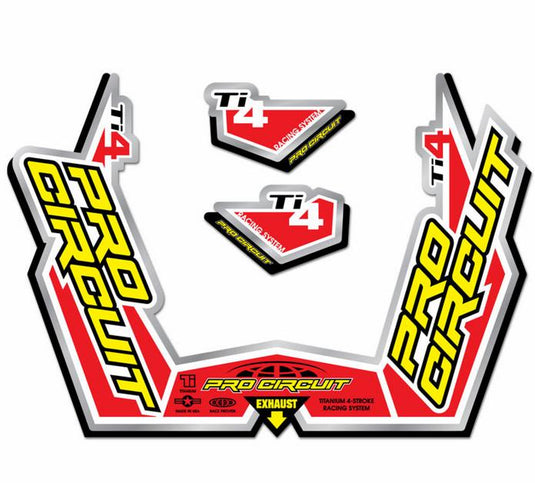 Pro Circuit DC09TI4GP Ti-4 Exhaust Decal Kit