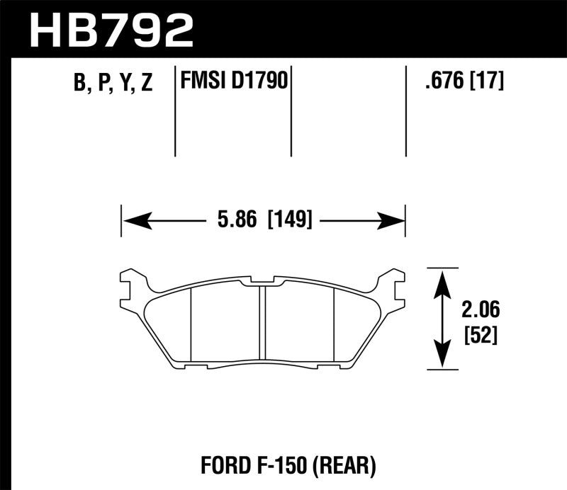 Load image into Gallery viewer, Hawk Performance HB792Y.676 HAWK LTS Brake Pads
