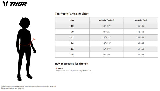 Thor Ridemode Menace Youth Pants (26, Charcoal)