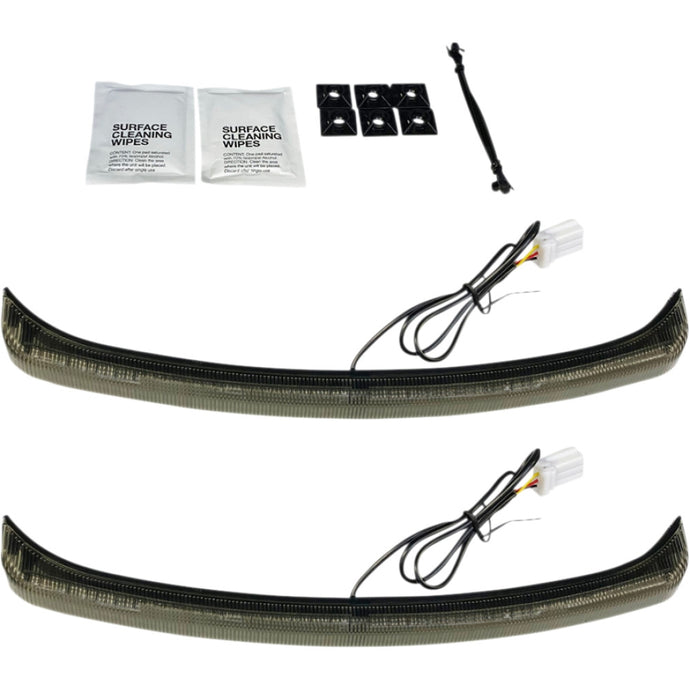 Custom Dynamics CD-TGFENDER-S Low-Profile Fender Lights for Triglide - Smoke Lens