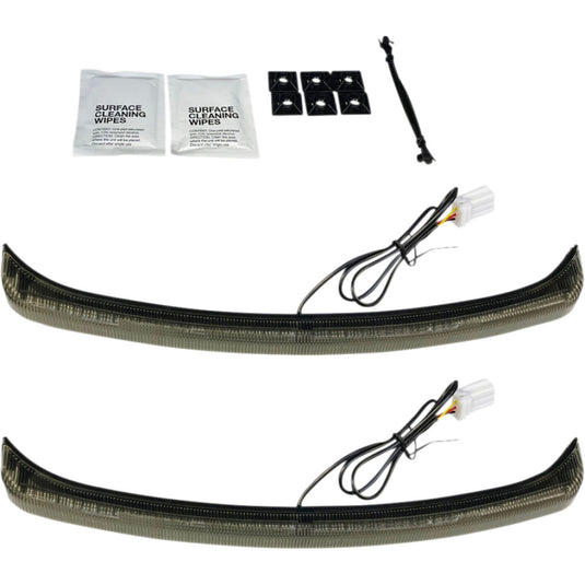 Custom Dynamics CD-TGFENDER-S Low-Profile Fender Lights for Triglide - Smoke Lens