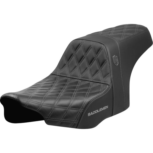 Saddlemen SC82307D2 Pro Series SDC Performance Gripper Seat without Drivers Backrest - Gray Stitching