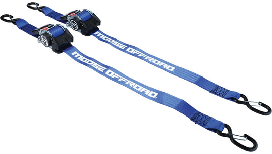 Moose Offroad 3920-0539 Retractable Ratcheting Strap - Blue