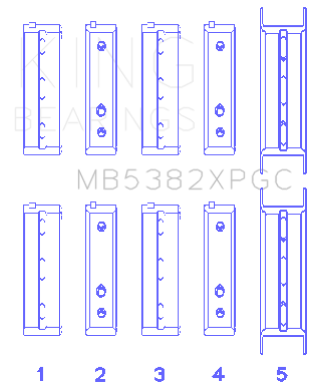 Load image into Gallery viewer, King Engine Bearings MB5382XPGC.026 KING Performance Main Bearings
