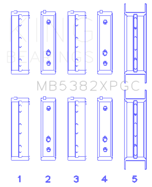 King Engine Bearings MB5382XPGC.026 KING Performance Main Bearings