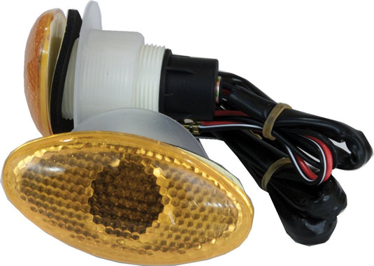 Fire Power 010827721 Cat Eye Side Marker Light - Amber Smoke - 12V/2 Wire