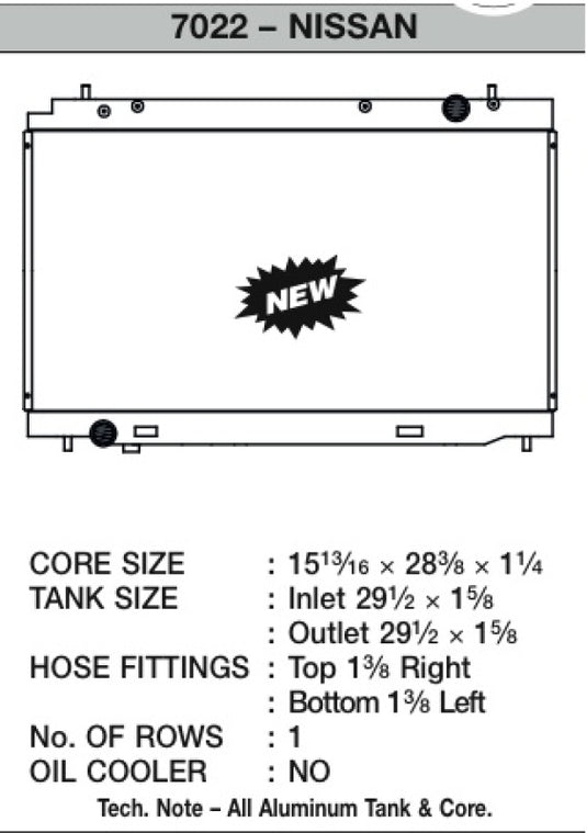 Csf 7022 CSF Radiators - Aluminum