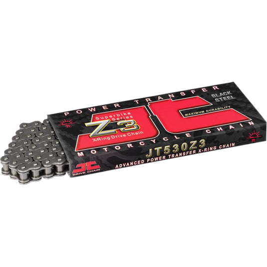 Jt Drive Chain JTC530Z3-122RL 530 Z3 Heavy Duty Expert Series X-Ring Sealed Drive Chain - 122 Links - Steel