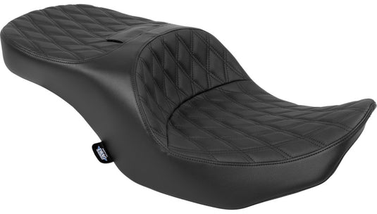 Drag Specialties 0801-2098 Freedom Touring Seat - Double Diamond - Black Thread