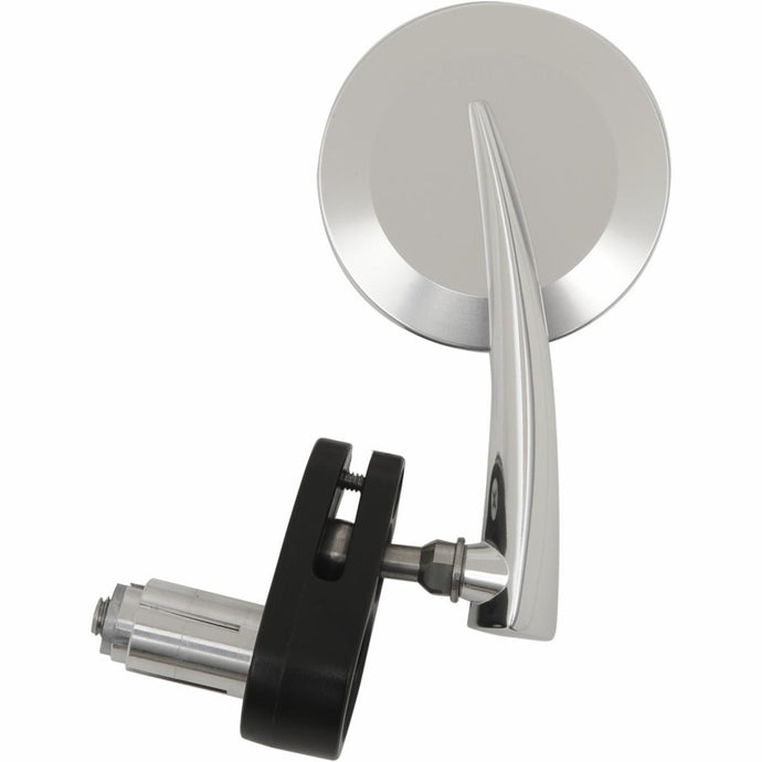 Emgo 20-34044 Aluminum 3in. Bar End Mirrors - Polished- Left
