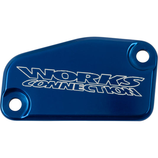 Works Connection 21-080 Anodized Billet Aluminum Front Brake Reservoir Cover - Blue