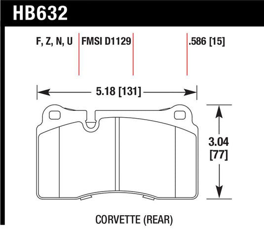 Hawk Performance HB632Z.586 HAWK Ceramic Brake Pad Sets