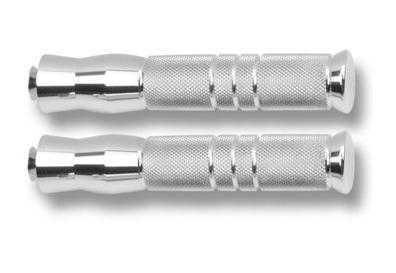 Accutronix RP111-KGC Chrome Footpegs - Knurled - Male Mount - 5-1/4in.