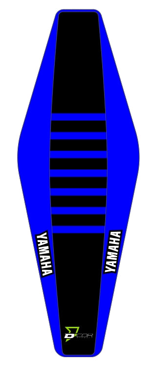Dcor 30-50-143 Seat Cover - Blue Sides - Black Top with Blue Ribs